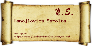 Manojlovics Sarolta névjegykártya